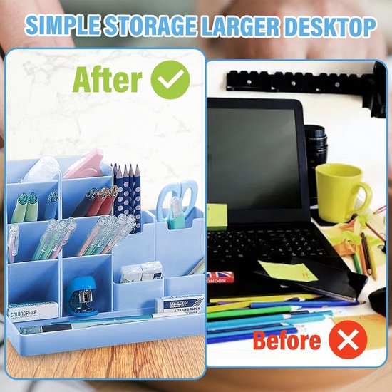 Legpador 2-in-1 bureau-organizer, headset-houder, bekerhouder, headset