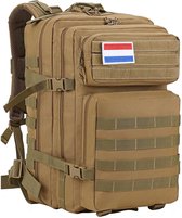 Bol.com YONO Militaire Rugzak - Tactical Backpack Leger - 45L - Lichtbruin aanbieding