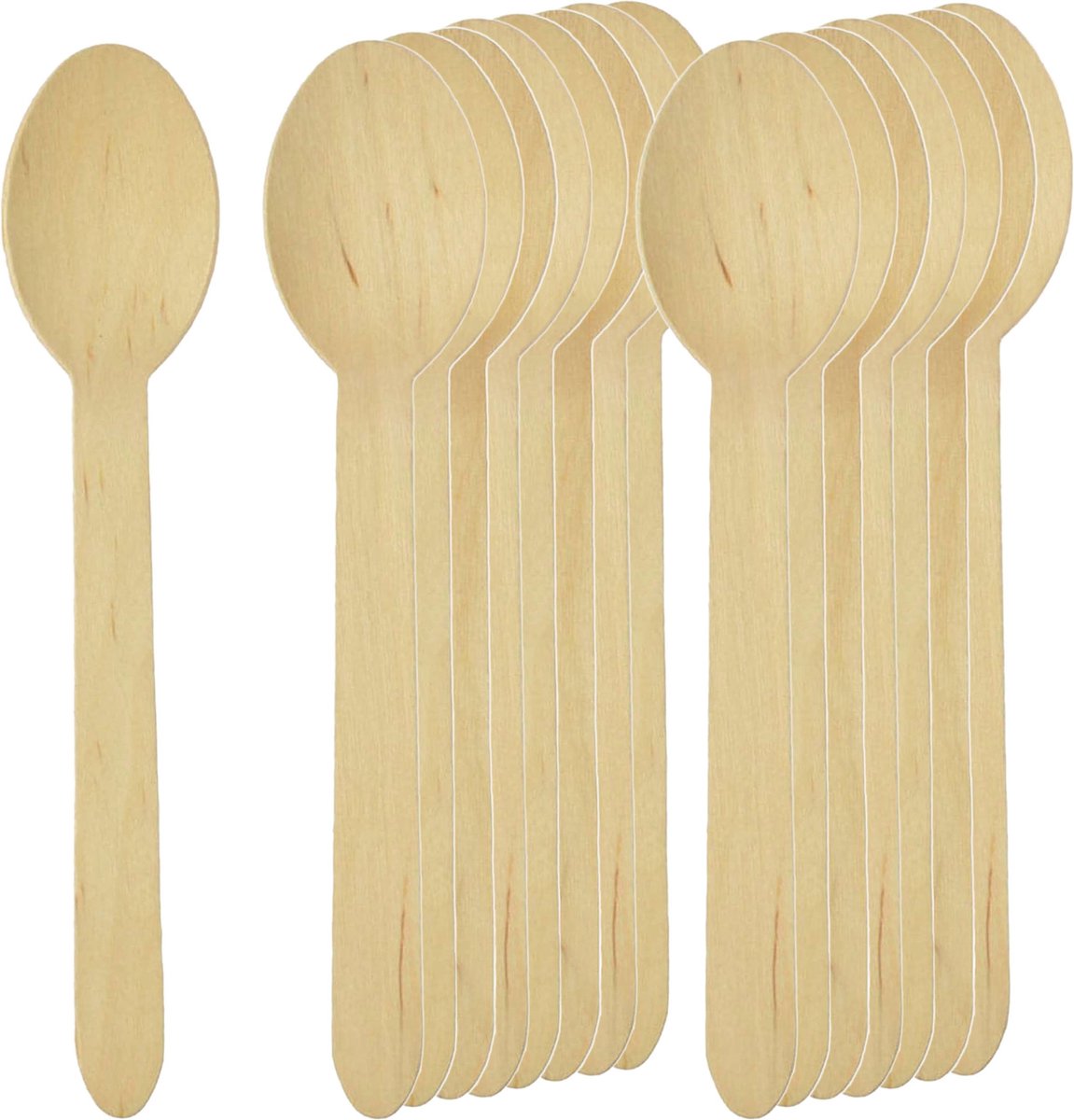 Wegwerp houten lepels, ECO bestek