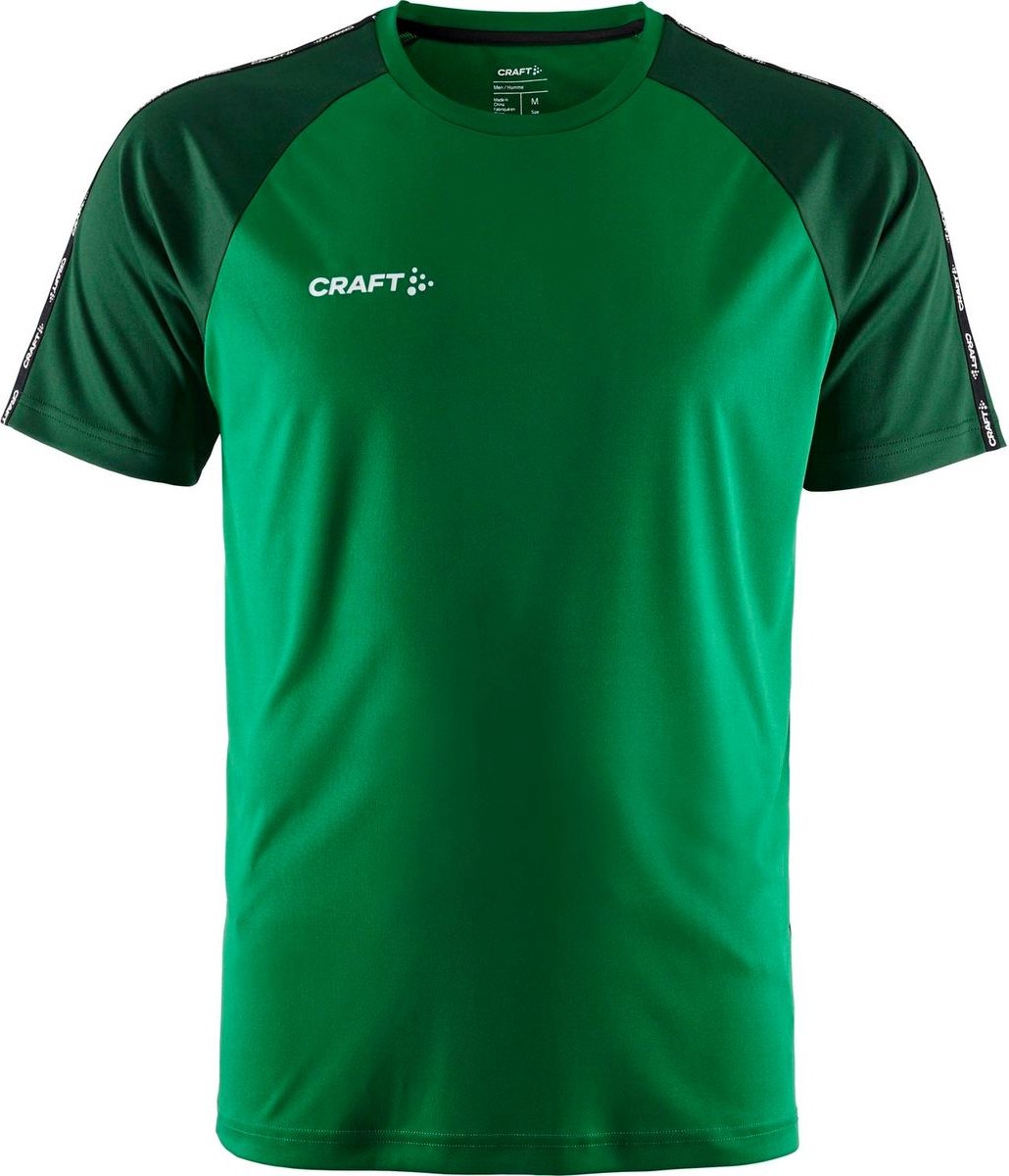 Craft Squad 2.0 Contrast T-Shirt Heren - Groen | Maat: 3XL