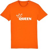 Queen Unisex T-shirt maat XS - koningsdag shirt - koningsdag kleding - oranje shirt heren - koningsdag t- shirt - oranje shirt dames