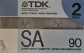 2-pack TDK - SUPER AVILYN CASSETTE 90 MIN (muziekcassette / cassettebandje)