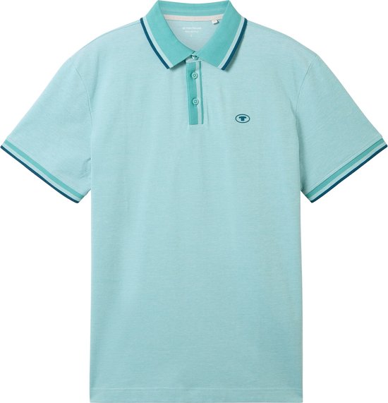 TOM TAILOR polo with detailed collar Heren Poloshirt - Maat L