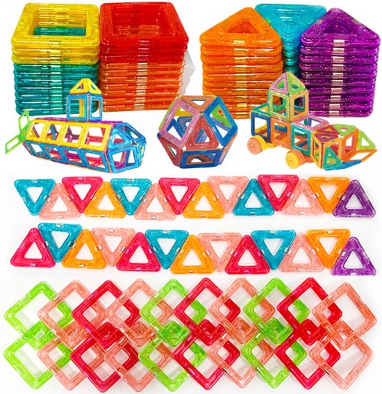 MagicalMagnet - Mini Magnetische bouwstenen - Magnetisch speelgoed voor kinderen - Magnetische bouwblokken - 32 stuks