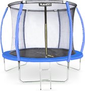 AMIGO Trampoline Basic - Met Veiligheidsnet, Ladder en Veilige Rand - Rond 305 cm - Blauw