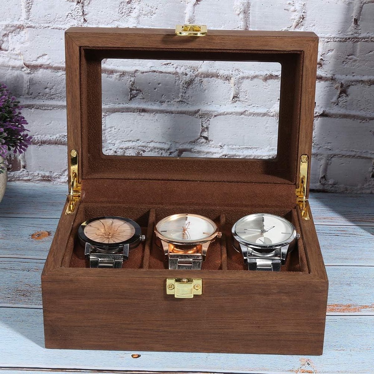 horlogebox - horlogekussen, horlogekast \ horloge doos 11D x 16.5W x 8H centimetres