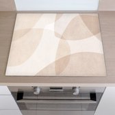 Inductiebeschermer overlappende vormen | 58.3 x 51.3 cm | Keukendecoratie | Bescherm mat | Inductie afdekplaat