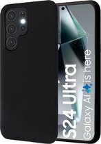 Hoesje geschikt voor Samsung Galaxy S24 Ultra - Mat Back Case Zwart