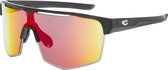 ATHENA Matt Zwart Polarized Sportbril met UV400 Bescherming en Flexibel TR90 Frame - Unisex & Universeel - Sportbril - Zonnebril voor Heren en Dames - Fietsaccessoires - Rood