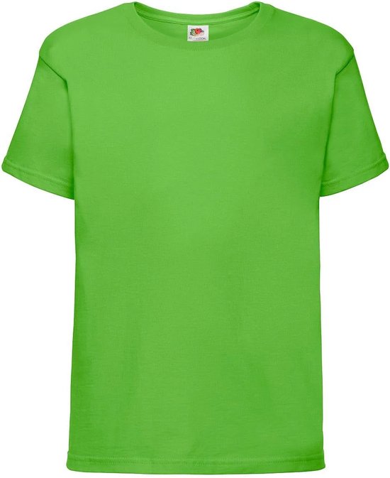 Fruit Of The Loom Kids Sofspun® T-shirt - Lime Groen - 116 - 5/6 Jaar