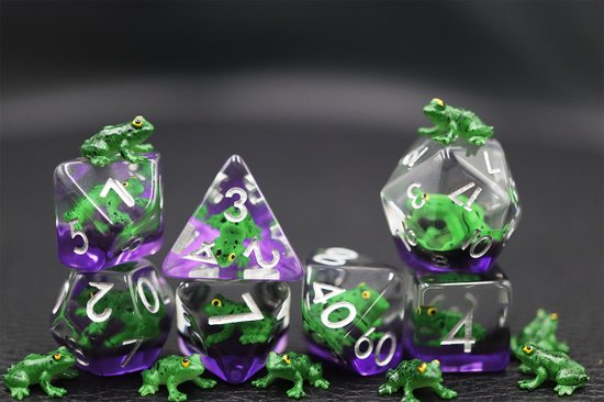 Grenouille - Set de dés en résine