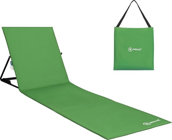 XXL verstelbare strandmat van polyester - groen