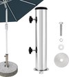 Tuinparasol, staande buizen, universele parasolvoet, standaard, parasolbasis, standbuis met 3-delige verloopring (48/38/32 mm), voor graniet ijzeren plaat, parasolvloeren, cementplaat