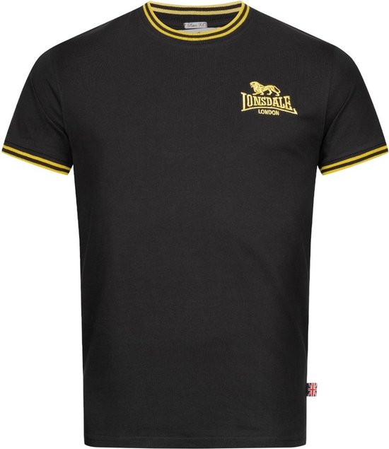 Lonsdale T-Shirt Ducansby T-Shirt schmale Passform Black/Yellow-XL