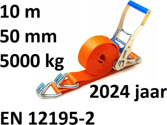 Spanband 35 mm 3T 2-delig zwarte ratel 5 meter | Spanbanden op maat