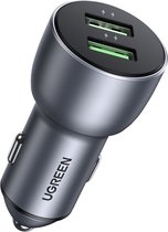 Chargeur de voiture UGREEN Chargeur rapide 2x USB-A 36W (QC 4.0) Grijs