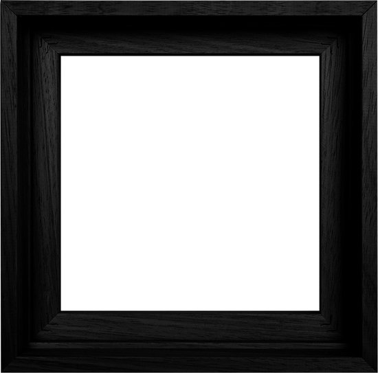 Cadre combiné cadre en bois noir pour toile 70 x 70 cm