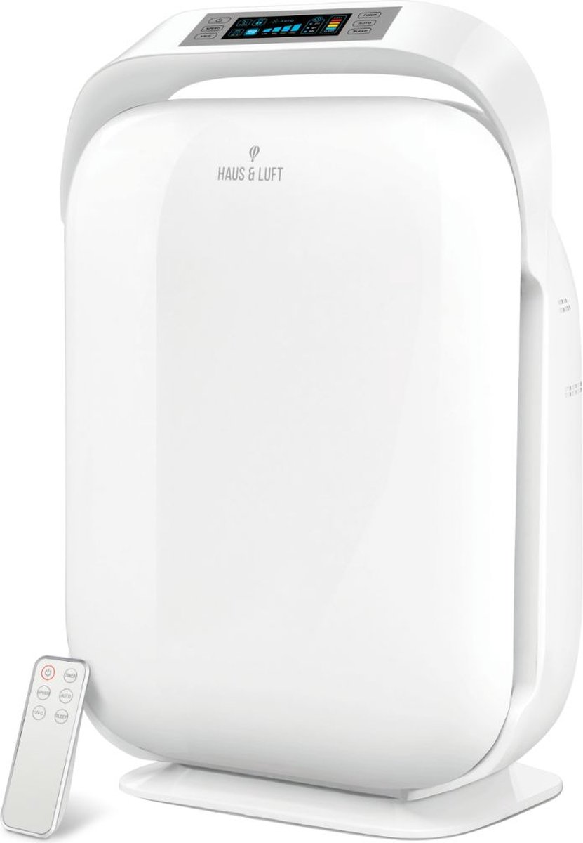 Haus & Luft - Luchtreiniger met HEPA filter - Air Purifier - 481m3/u - 4 snelheden - Geschikt voor ruimtes tot 50m² - Wit