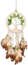 Dromenvanger - Tree of life groene kralen 9cm - Dreamcatcher
