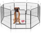 MaxxPet Dog Run - Puppy Run avec 8 panneaux de chenil - Acier - 80 x 80 cm - Ø 210 cm