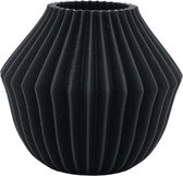 Fiastra Belluno Vaas - Zwart - Hedendaags Design - 15x15x19 cm - Waterdicht - Moderniteit