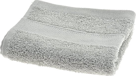 Handdoek van katoen - Lichtgrijs - 50 x 100 cm
