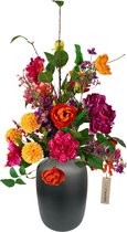 Bouquet artificiel - Easyplants - Indian Summer - 80 cm - Bouquet de soie - Fleurs artificielles - Fausses fleurs