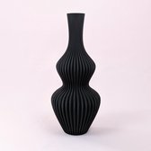 Dastium Home - Vaas Juliette - Mat Zwart - 40 cm - Vaas voor zijden bloemen - Luxe vaas gemaakt van duurzaam kunststof