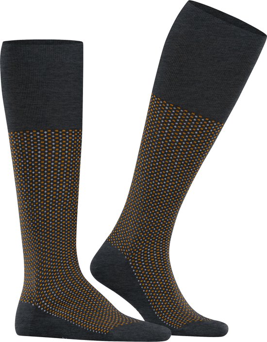 FALKE Uptown Tie chaussettes hautes pour hommes - gris anthracite (anthracite mel.) - Taille: 41-42