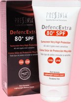 Pressensa DefencExtra 80+ SPF Ultra Hoge Bescherming, Geschikt voor Alle Huidtypen, Waterbestendig, Voedt & Hydrateert, Zonnebrandcreme