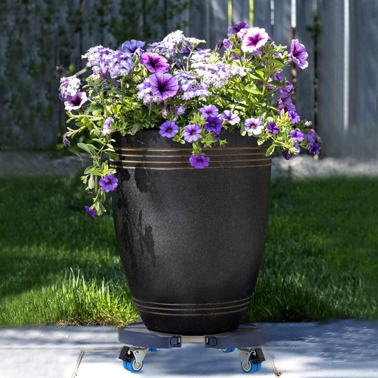 Froadp WPC Plantenroller, set van 2, bloemenroller, rolplank met