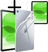 Hoesje Geschikt voor iPad 2022 Tablethoes Shockbestendig Back Cover Siliconen Tablet Case Met Screenprotector - Transparant