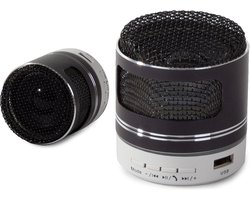 Bluetooth mini draadloze mp3 -radio fm usb microsd - connector Zwart