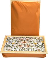 Laptray, Schoottafel, Schootkussen, Laptoptafel, Dienblad met Kussen Narcis (William Morris) - 40x30 cm