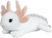 Nature Planet Knuffeldier Axolotl - zachte pluche stof - premium knuffels - wit - 30 cm - reptielen