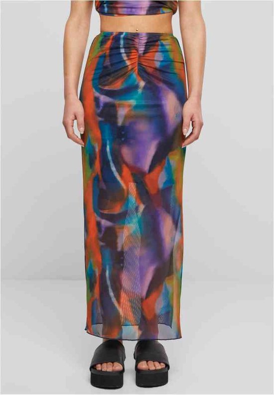 Urban Classics - All Over Print Mesh Lange rok - XS - Multicolours