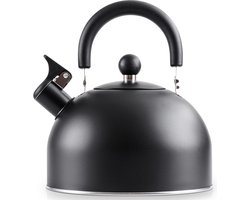 Fluitketel Edelstaal Zwart 3 l - Waterketel met Fluitje