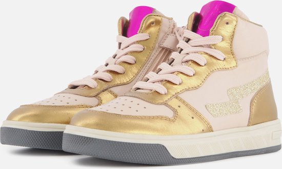 Muyters Metallic Sneakers roze Leer - Maat 28