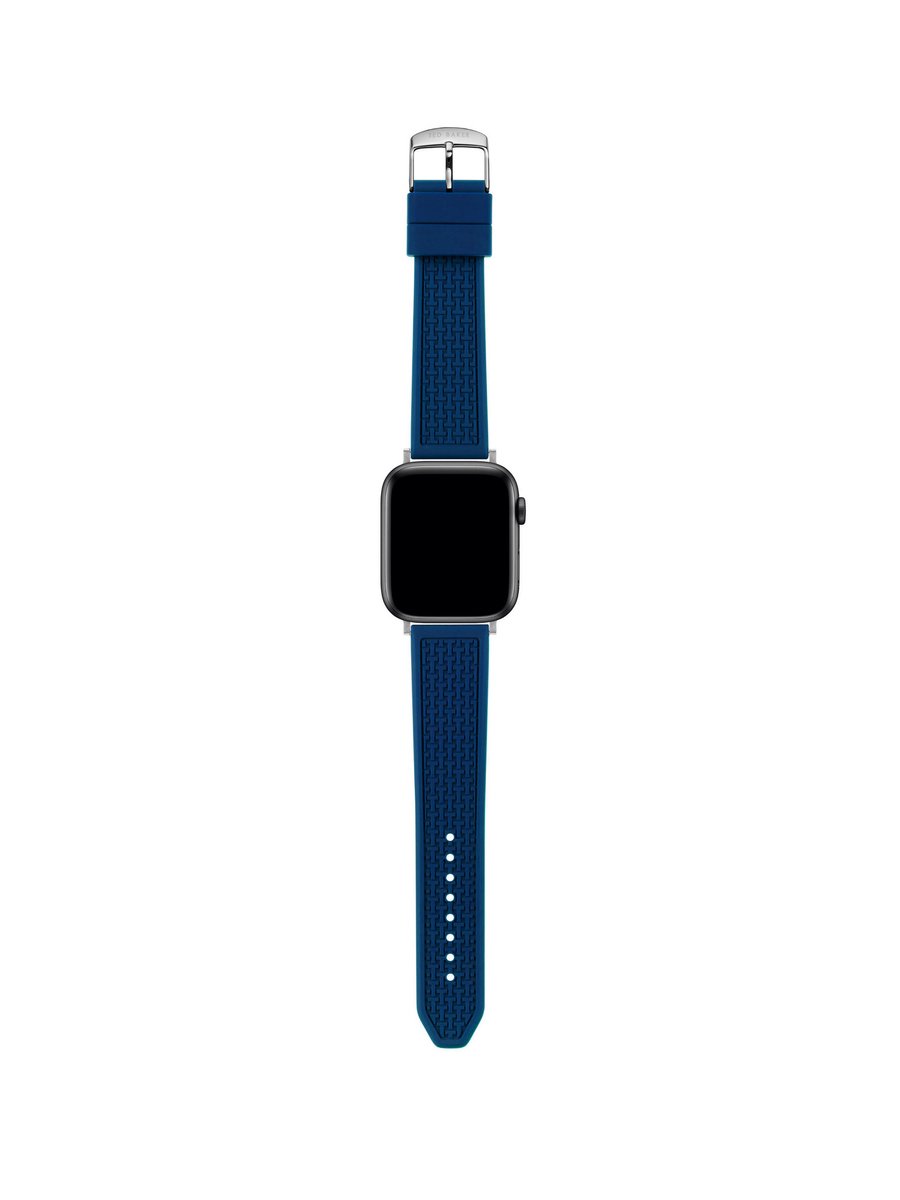 Ted Baker Blue Tb Apple Watch Bands Armband: 100% Silicone BKS42S329B0
