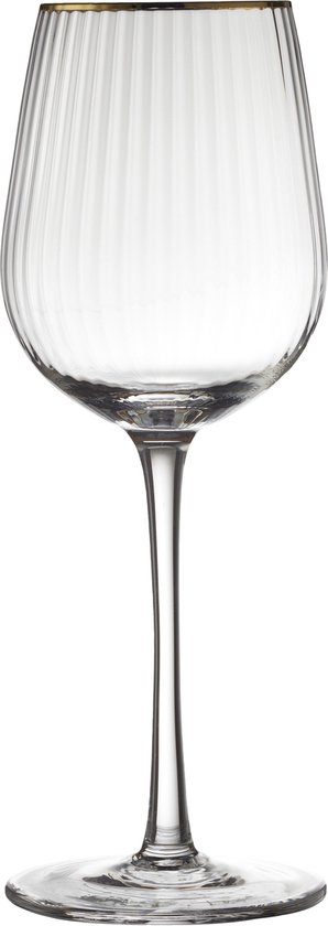 Lyngby Glas - Verre à vin vin blanc Palermo bord doré (lot de 4) - Verres à vin
