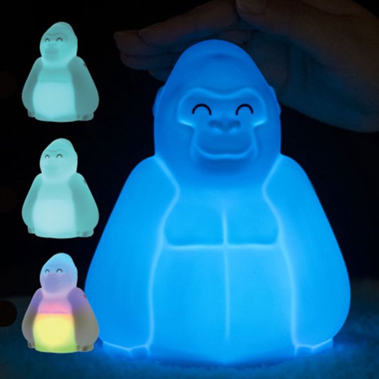 Dhink-Nachtlampje Gorilla in zacht knuffel-siliconen materiaal van Dhink — afbeelding 5