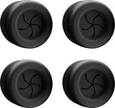 Set van 4 handdoekhouders van roestvrij staal voor badkamer keuken en huishouden - Zelfklevend en mat zwart