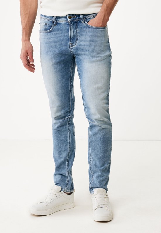 ADAM Mid Waist/ Tapered Leg Jeans Mannen - Light Bleach - Maat 28