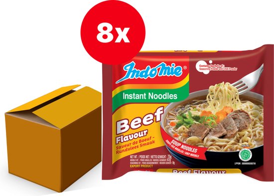 Indomie - Noedels 5x70 gram - Beef Flavour - doos 8 stuks
