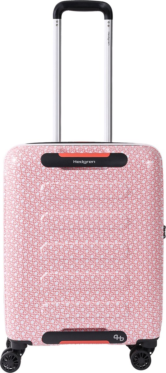 Hedgren Trolley Grip Spinner 55 Coral / Grey Signature Koraalrood