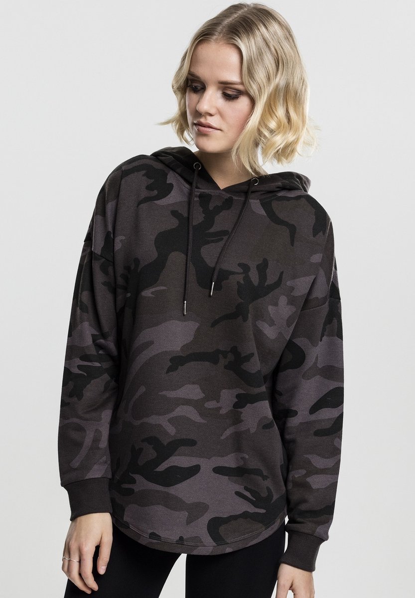 Urban Classics Oversize Camo Hoodie/trui S Zwart