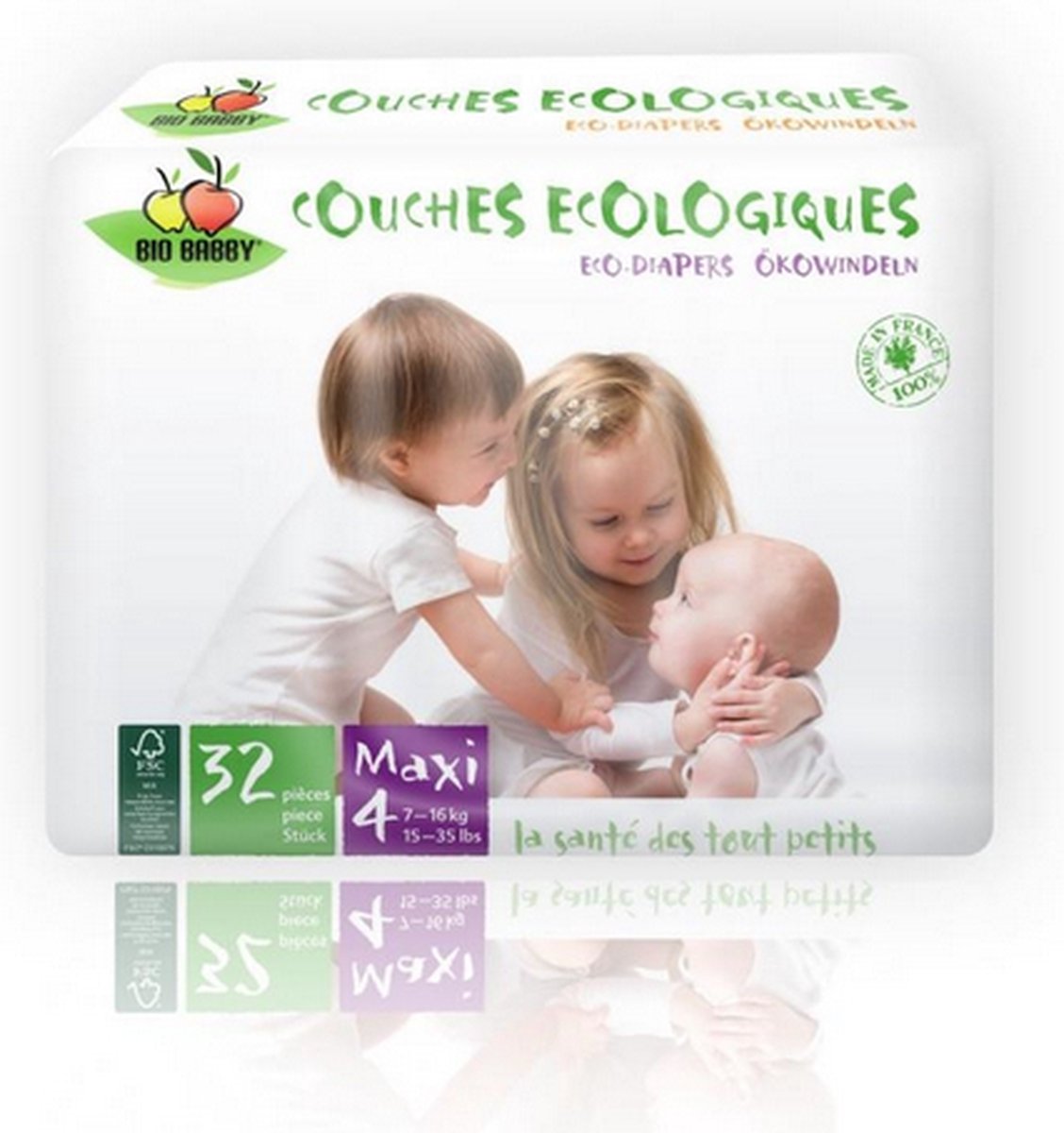 Bio Babby Maxi - 7/16 kg - 32 milieuvriendelijke luiers