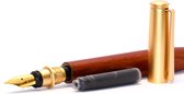 SIENA Rozenhouten Vulpen: Ergonomisch Ontwerp, 13 cm Lang, 10 mm Diameter, met Pelikan Cartridge