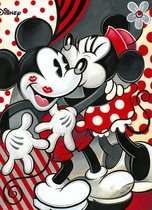 Diamond painting Mickey en Minnie 50x70 vierkante steentjes