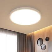 Delaveek-Drievoudige LED plafondlamp - Rond - Dia 30cm - Wit - 24W 2700LM - Warm wit 3000K - Set van twee-IP44